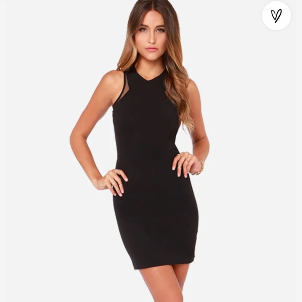 BB Dakota Little Black Dress with mesh detail - size large